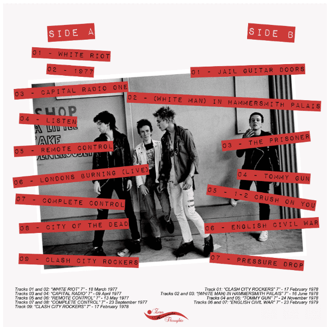 THE CLASH no elvis, beatles or the rolling stones the singles 1977